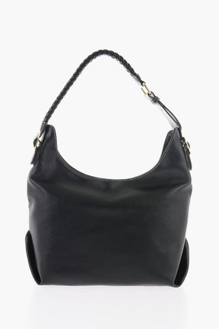 LOVE Schultertasche aus Kunstleder mit geflochtenem Griff