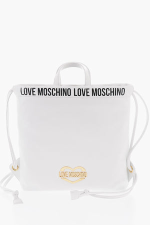 LOVE Faux Leather Handbag with Printed Logo
