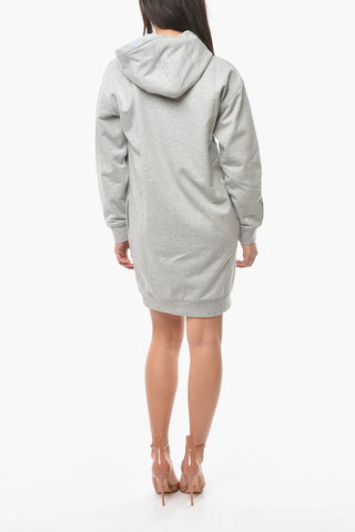 Hoodie Dress With Logo Print