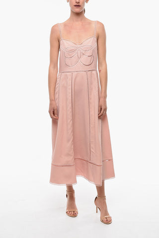 Long Dress with Butterfly Emboridery