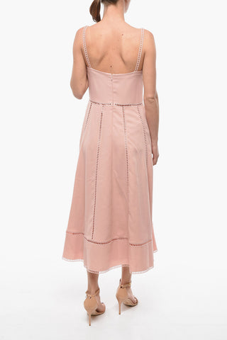 Long Dress with Butterfly Emboridery