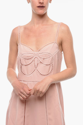Long Dress with Butterfly Emboridery