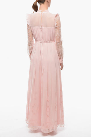 Vestito Duchesse in Chiffon con Ricami