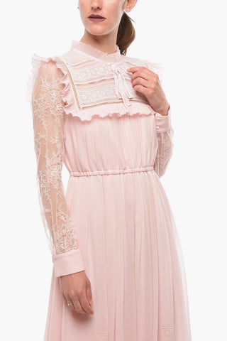 Vestito Duchesse in Chiffon con Ricami