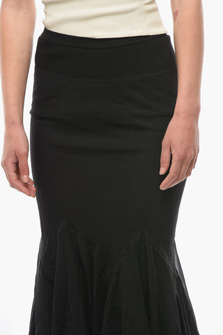 FOGACHINE Silk-chiffon DIVINE Midi Skirt with Train Detail