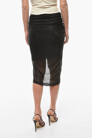 LILIES Gonna Midi VERED Drappeggiata in Lurex