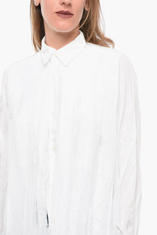 Standard Collar Tulle Destroyed Shirt