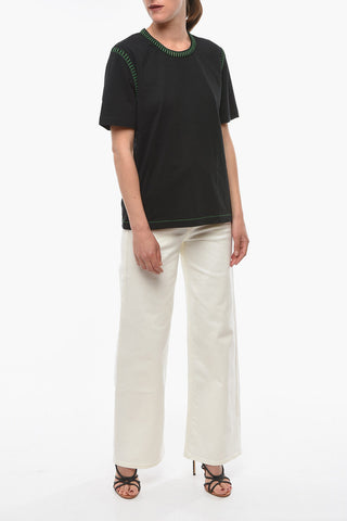 T-shirt Overlock in Jersey di Cotone