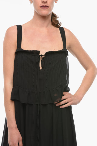 SEE BY Sleeveless Dress with Ruffled Detailing