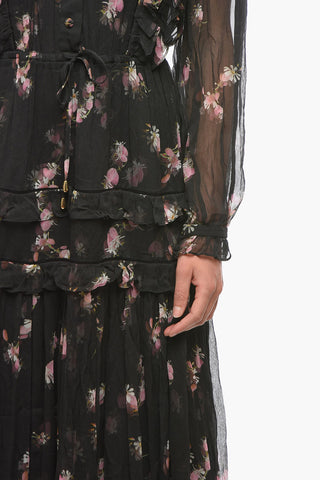 Vestito Fantasia Floreale DANCER con Rouches