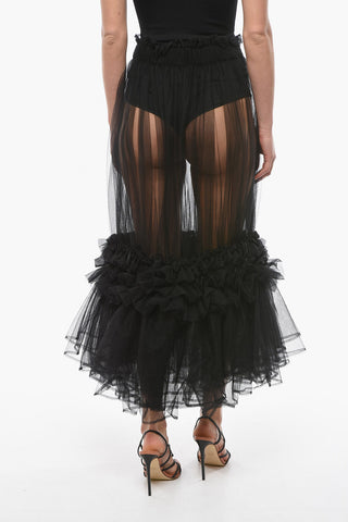 NOIR KEI NINOMIYA See Through Tulle Flounced Skirt