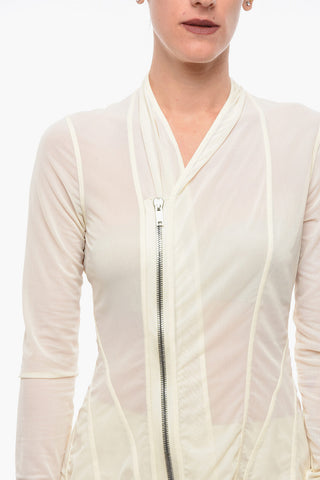LILIES Sheered PRINCESS Jacket with Asymmetric Zip-up Fastening