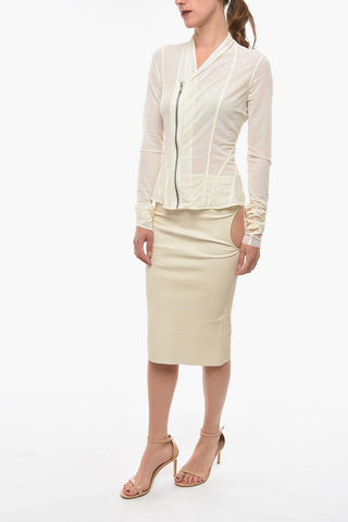 LILIES Sheered PRINCESS Jacket with Asymmetric Zip-up Fastening