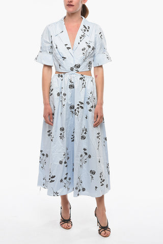 Floral Printed Trompe L'oeil Dress