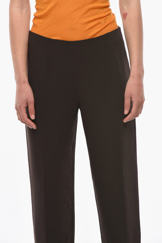 High-waisted TEZZA Pants with Bottom Slits