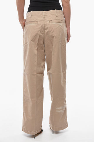 Distressed Wide Chino Pants