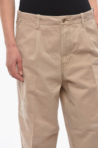 Distressed Wide Chino Pants