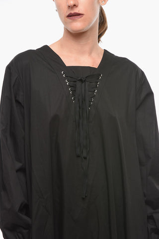 NOIR KEI NINOMIYA Double Lace-up Detail Cotton Maxidress