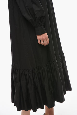 NOIR KEI NINOMIYA Maxidress in Cotone con Doppio Dettaglio Lace-up