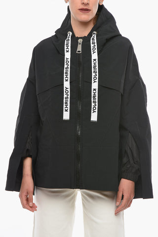 Giacca a Vento KHRIS SHELL Oversize in Nylon con Lacci Logati
