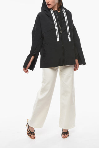 Giacca a Vento KHRIS SHELL Oversize in Nylon con Lacci Logati