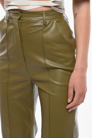 Pantaloni LUCEE in Pelle Vegan con Cucitura