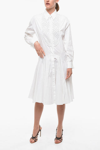 Popeline Shirtdress with Emboridery