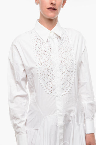 Popeline Shirtdress with Emboridery