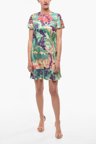 Lagoon Printed Silk Mini Dress