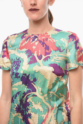 Lagoon Printed Silk Mini Dress