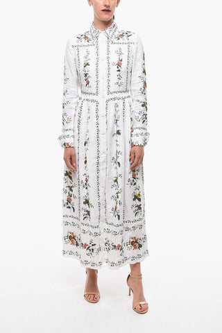 Floral Printed Linen CARRINGTON Dress