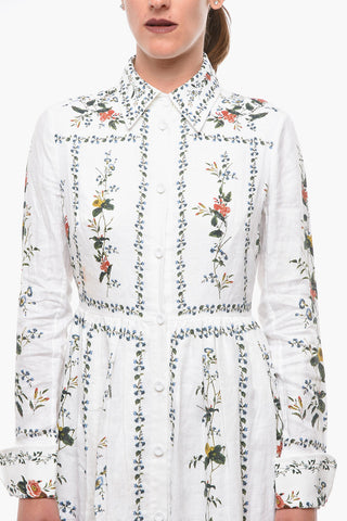 Floral Printed Linen CARRINGTON Dress