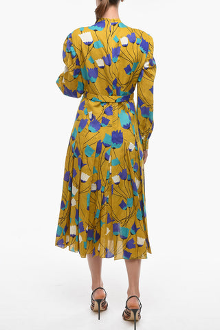 Floral Printed Shirt Dress with Belt