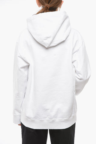 MM6 Hoodie Sweatshirt with Contrasting Lettering and Kangaroo Pocket