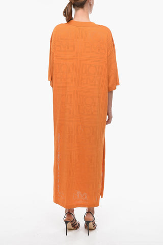 Monogram Embroidered Knit Dress