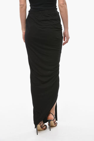 LILIES Draped VERED Midi Skirt with Side Slit