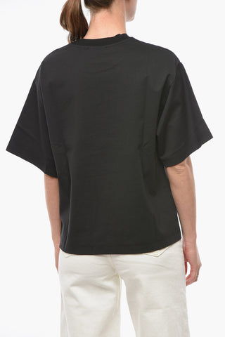 Jersey Crew-neck T-shirt with Slogan Print