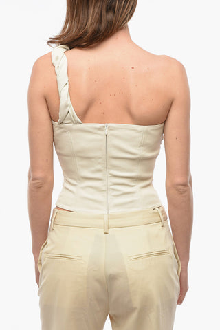 Leather COLMAR One-shoulder Cropped Top