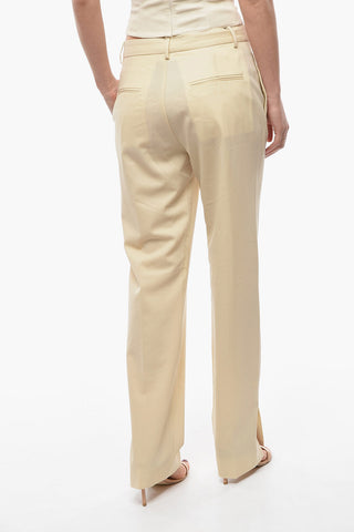 Wool High Waist Pants