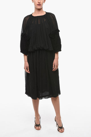 Maxidress See Through con Maniche in Velluto