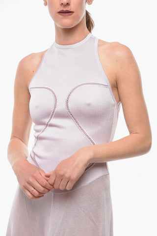 Knit Dress with Emborideries