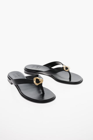 Infradito in Pelle CHAIN con Suola in Cuoio