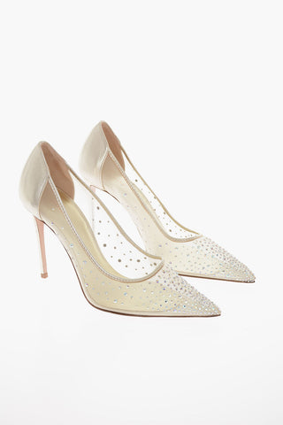 Rhinestone NICOLE Mesh Pumps 11cm