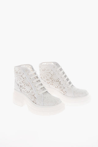 Transparent Sole LUNAR Macramè Booties