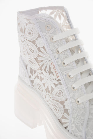 Transparent Sole LUNAR Macramè Booties