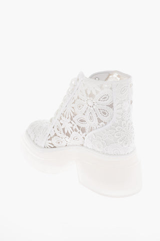 Transparent Sole LUNAR Macramè Booties