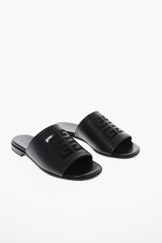 Sliders in Pelle con Logo See Through