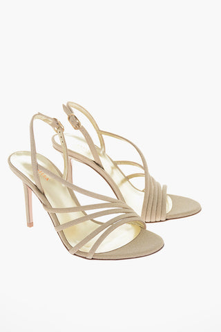 Glittered Leather SCARLET Slingback Sandals 8cm