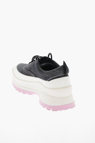 Sneakers Platform TRACE in Denim con Suola Vibram