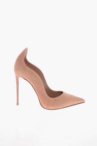 Scalloped Edge IVY Suede Pumps 12cm